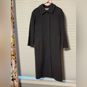 Vintage Elegant Moss Green Long Coat